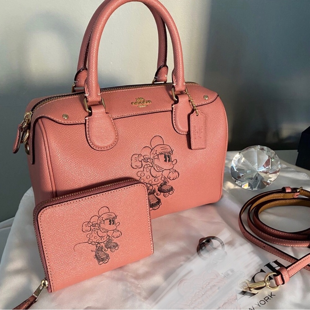 Disney X Coach Minnie Mouse bag wallet & keychain